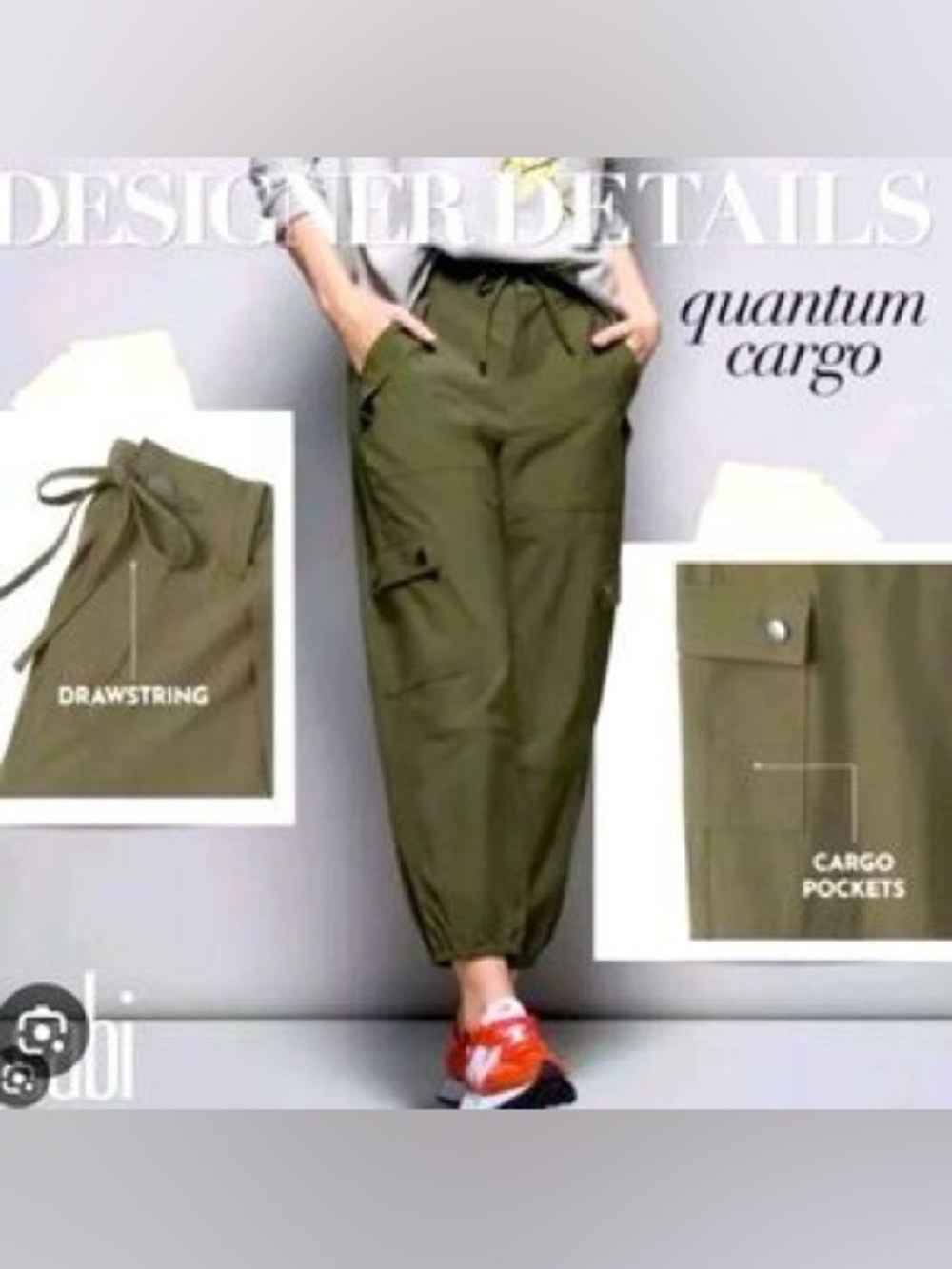 CAbi Olive Cargo Jogger Pants Style 4511